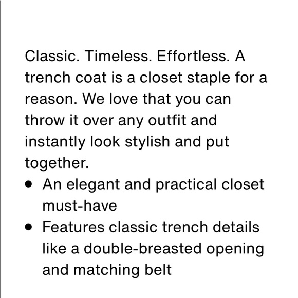 NWT Levi’s Miko Trench Coat - Picture 3 of 15